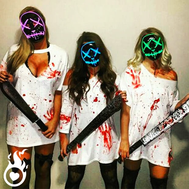 HeartJacking's tweet photo. My girls and I, we're gonna do some killing this Halloween. 😈 It's time for revenge. 🔥
#heartjacking #mask #ledmask #lightupmask #accessory #party #Halloween #halloweencostume #horror #thepurge #scifimovie #americannightmare #events #partytime #costume #thrill #adventure #fun https://t.co/CsLU8DG89n