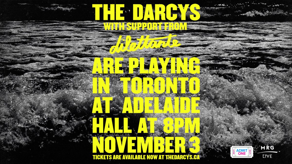 This lineup just got so much better 🤩 Groovy pop band <a href="/Dilettanteband/">Dilettante</a> are joining <a href="/itsthedarcys/">The Darcys</a> for their hometown show in Toronto next week! Limited tickets are left, get yours before they're gone: bit.ly/3M3L2FG