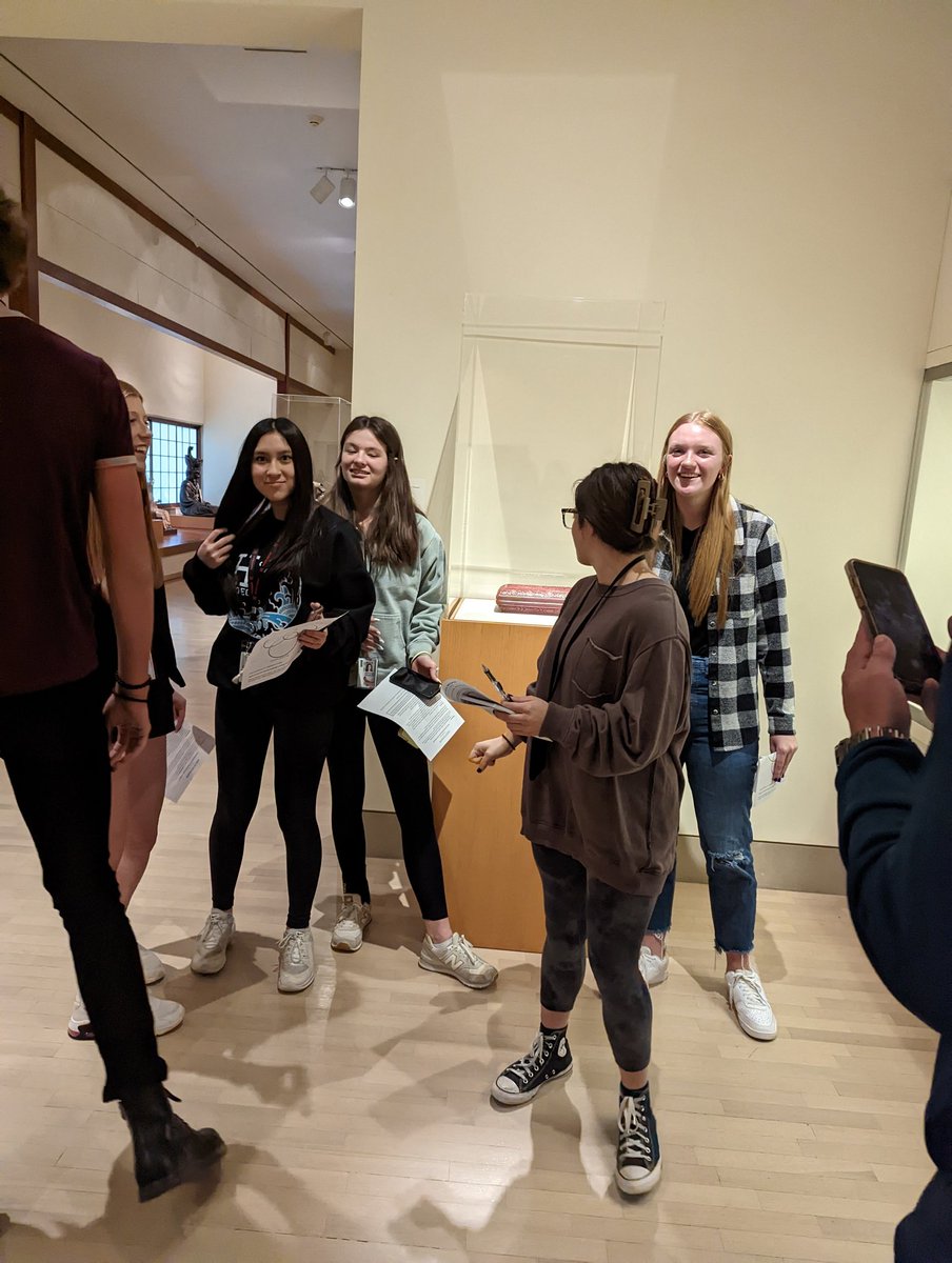 plattapusteach's tweet photo. Had a great day @DallasMuseumArt learning about different regions' art work to start our final project! Thanks for hosting and letting #heathhawkslearn https://t.co/v7gT24Vnxs