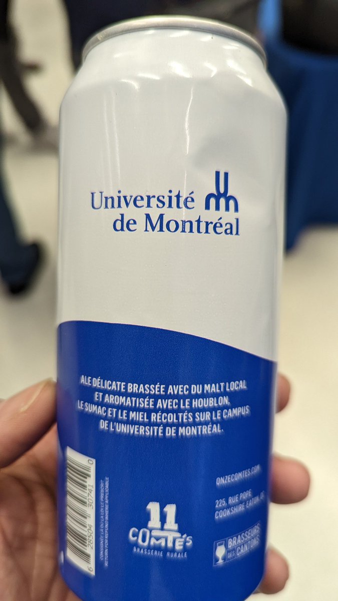 So <a href="/UMontreal/">Université de Montréal</a> is producing its own beer. We have so much to learn from our "cousins". cc <a href="/Univ_Toulouse/">Université de Toulouse</a> #MODELS22 <a href="/modelsconf/">MODELS Conference</a>