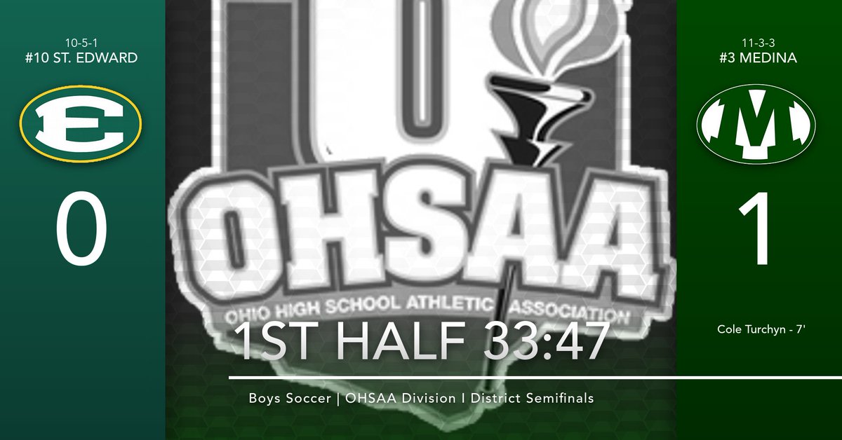 medinaathletics's tweet photo. Cole Turchyn gives the Bees a 1-0 lead with a header off a corner kick https://t.co/FURynUEq3M