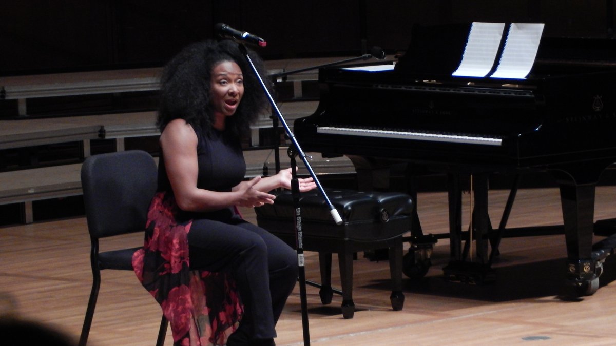 ucbmusicdept's tweet photo. A brilliant performance by Candace Johnson of her new one-act, one-woman show "Music and Muses of Margaret Bonds and Langston Hughes" for today's Noon Concert.
https://t.co/JINJs9UERN
#BerkeleyMusic https://t.co/pwhAdyAlr6