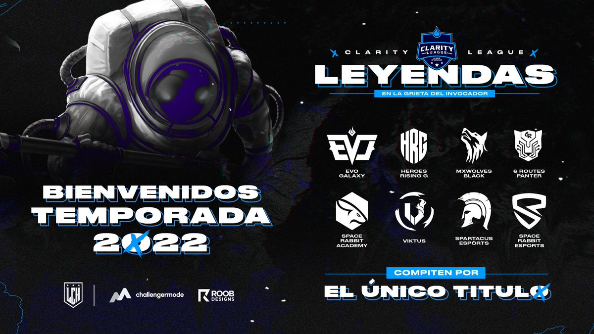 Las leyendas de esta temporada estan aqui! 🔥
Bienvenidos sean!

No te pierdas nada de #ClarityLeague siguiendo todas nuestras redes y transmisiones oficiales! 🏆