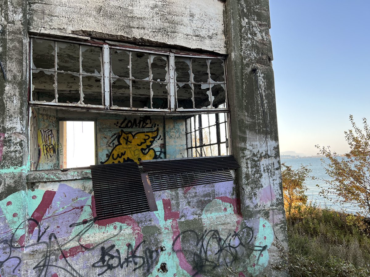 Decaying grain silos along Lake Superior in Thunder Bay, Ontario.