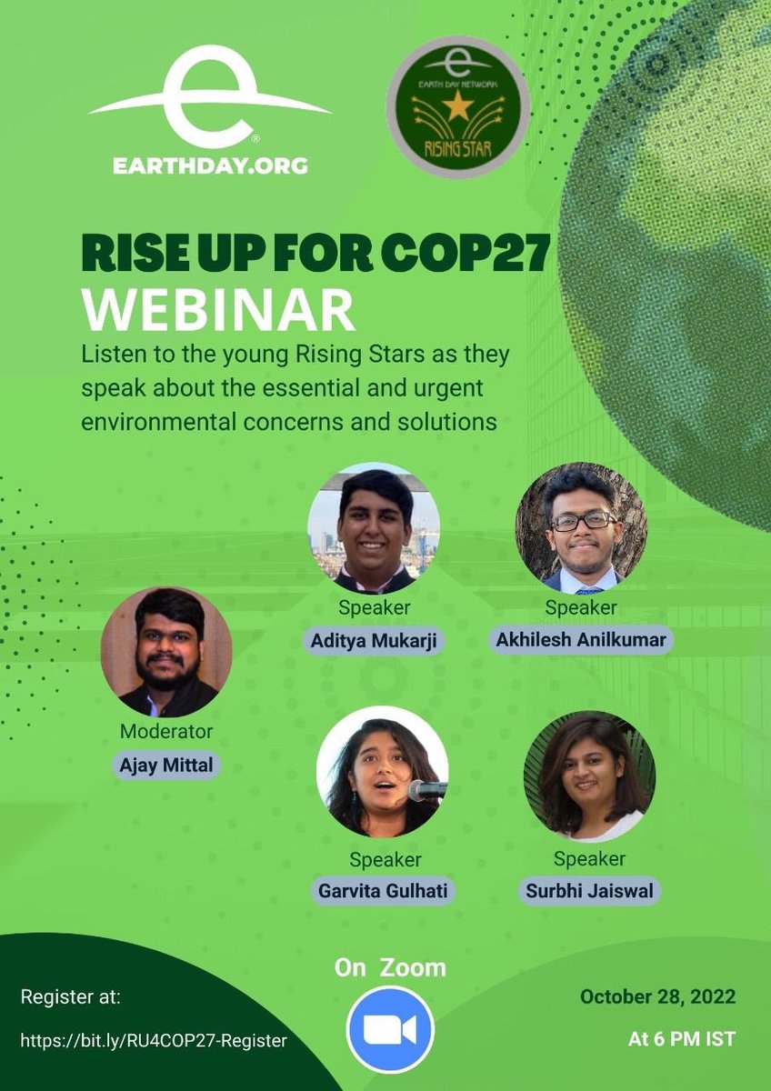 Join the youth to know their environmental concerns for #COP27! Registration Link: bit.ly/RU4COP27-Regis…