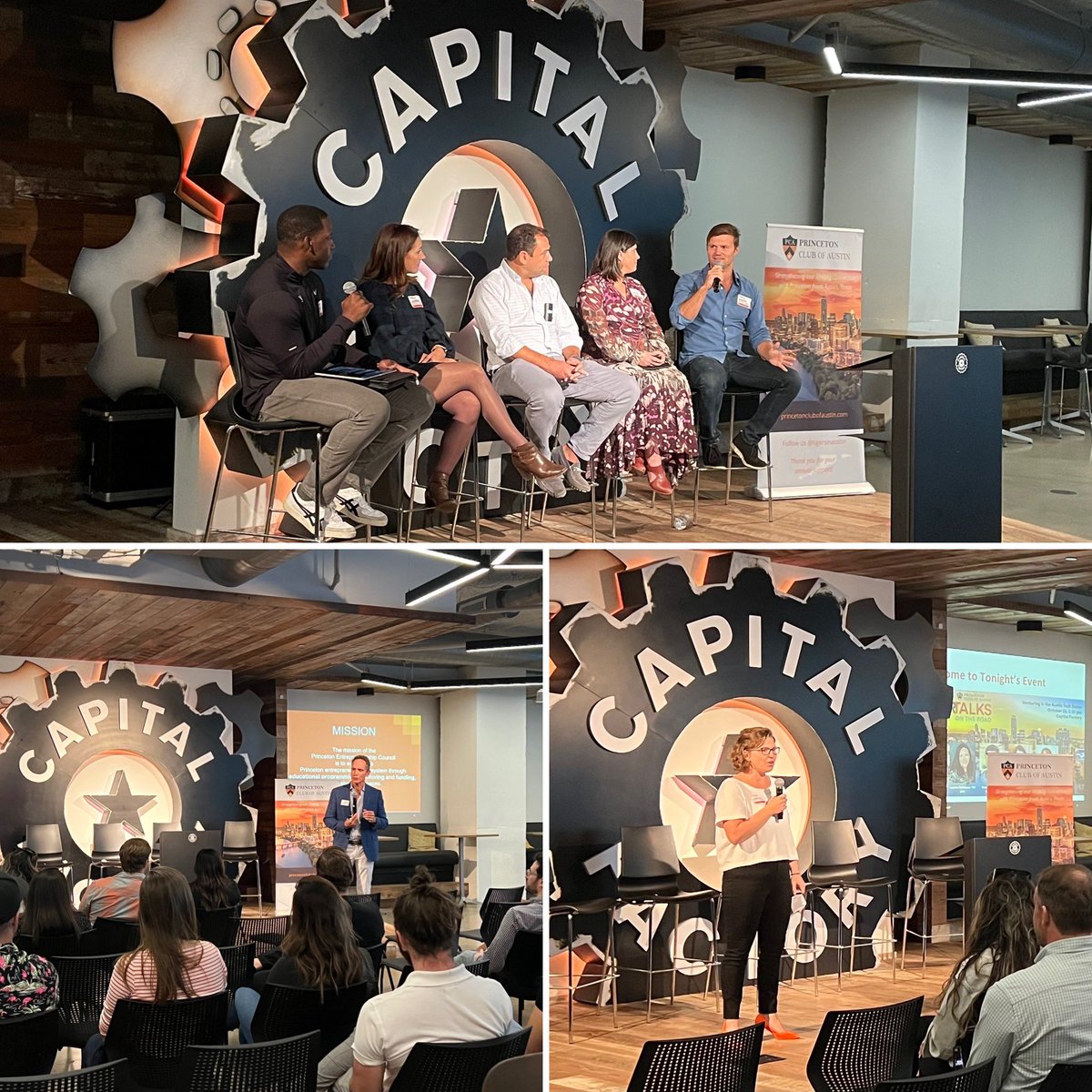 PCofAustin's tweet photo. Thank you to @princeton_PEC for sponsoring tonight’s TigerTalk in Austin and to our wonderful panelists &amp; moderator! A perfect way to kickstart a Princeton alumni entrepreneurial community here - more to come… https://t.co/LkMPvT8usF