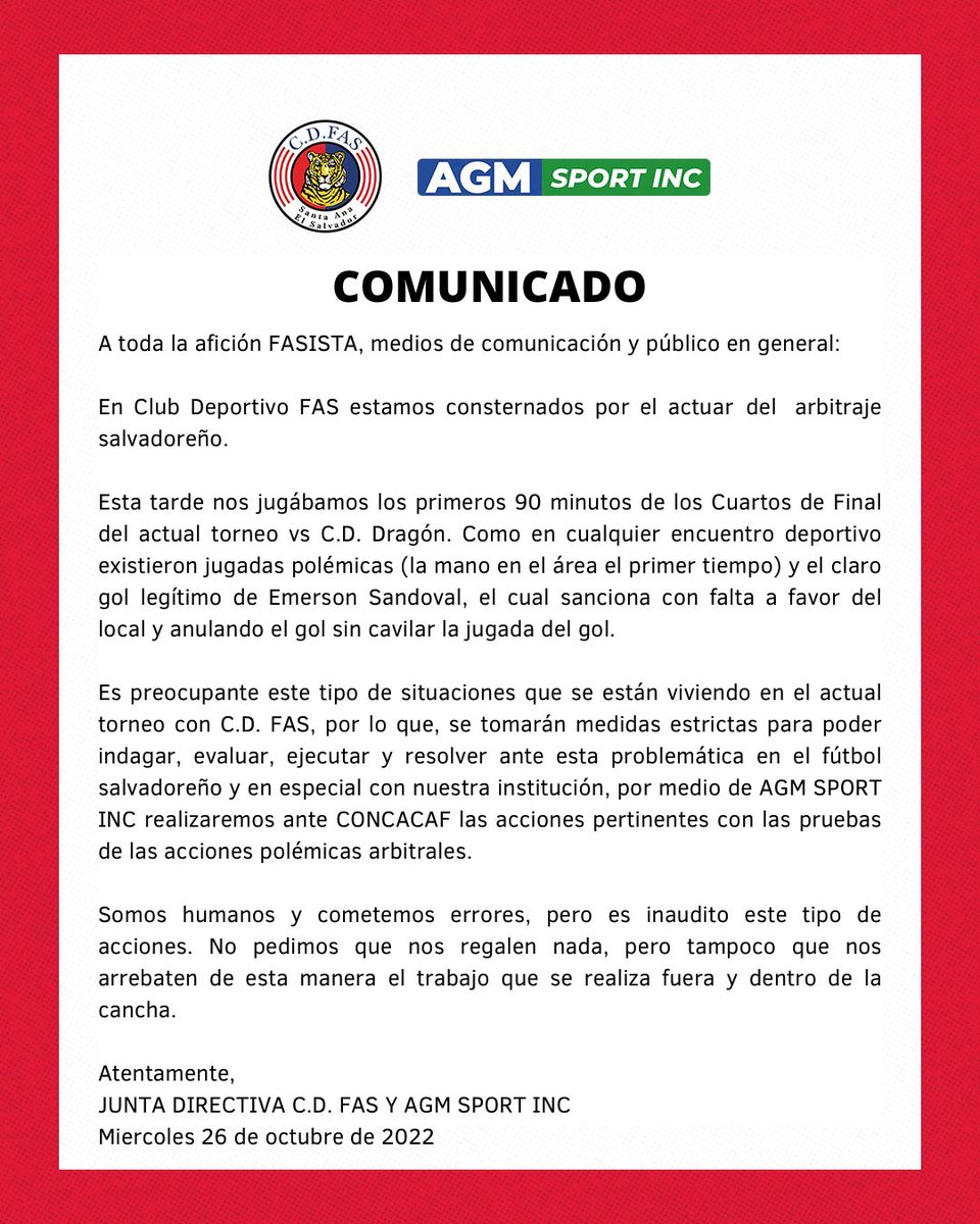 🚨 COMUNICADO