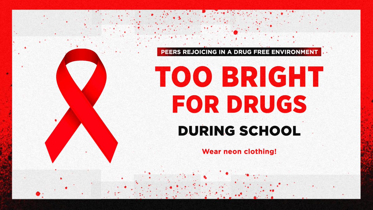 hprhs_pride's tweet photo. Make sure to wear neon to school tomorrow! Also, anyone is welcome to attend our first meeting of the year tomorrow after school! @HPRwildcats @JonTallamy @becky_sarno @BrianEmmaHP @dlembo1 #hprwildcats #RedRibbonWeek https://t.co/9GeXMXPD60