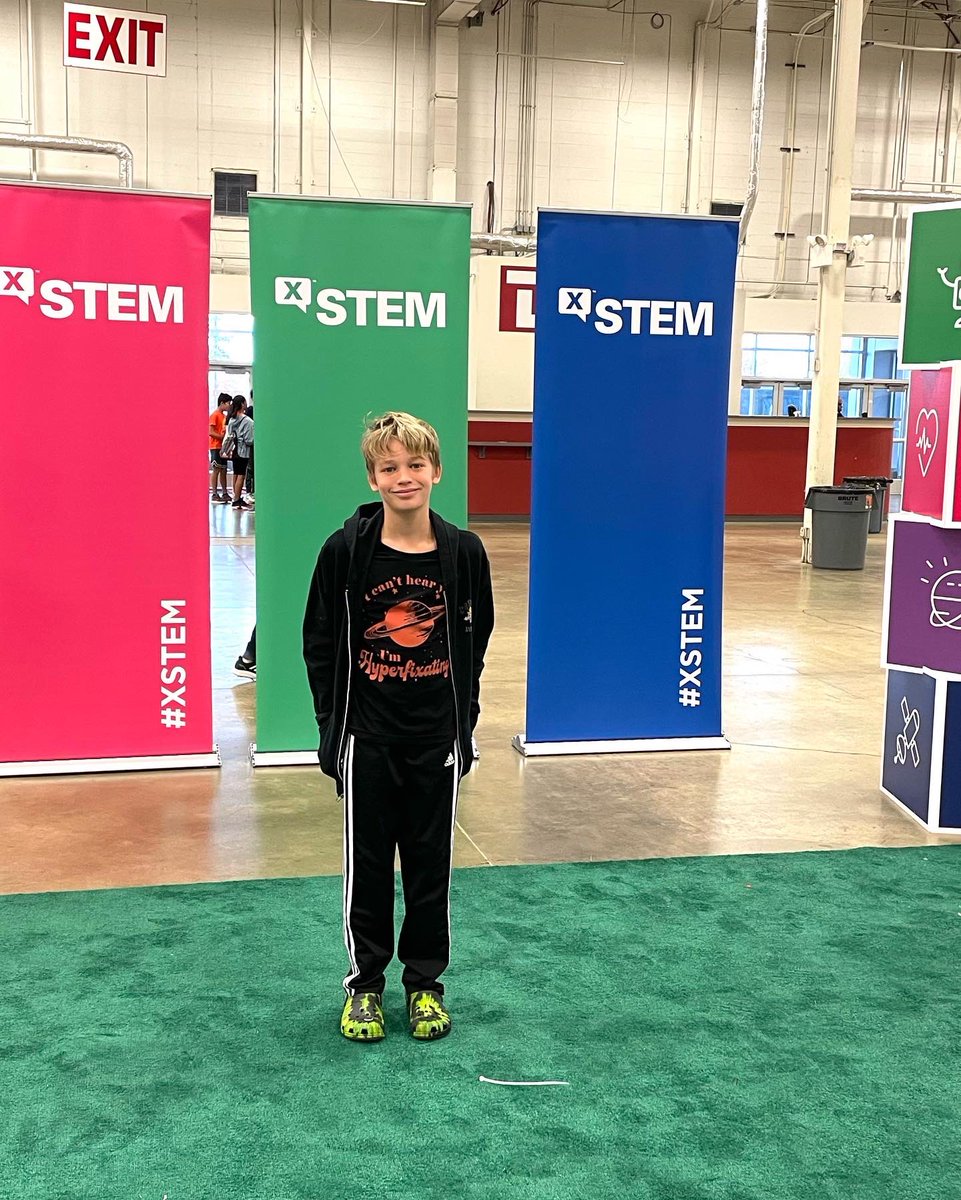 This dude had a great time at #XSTEM NOVA today! The boy who couldn’t wait to learn more about @NASA DART program walked out more interested in @AmerCuttingEdge program. I think that’s the real value in events like these, they can open a whole new world.Thanks @USAScienceFest