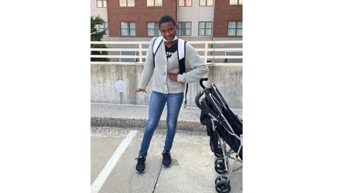 FairfaxCountyPD's tweet photo. Missing: 11-year-old Jamya Kegler was last seen today at 4:30pm in the 8500 blk of Hyman Way in Alexandria. She is 5’2 115lbs w/bro hair and bro eyes. She was last seen wearing blu jeans with blk/red Nike shoes. She is considered endangered due to age. Call 703-691-2131 w/info. https://t.co/sLWQy1HNHf