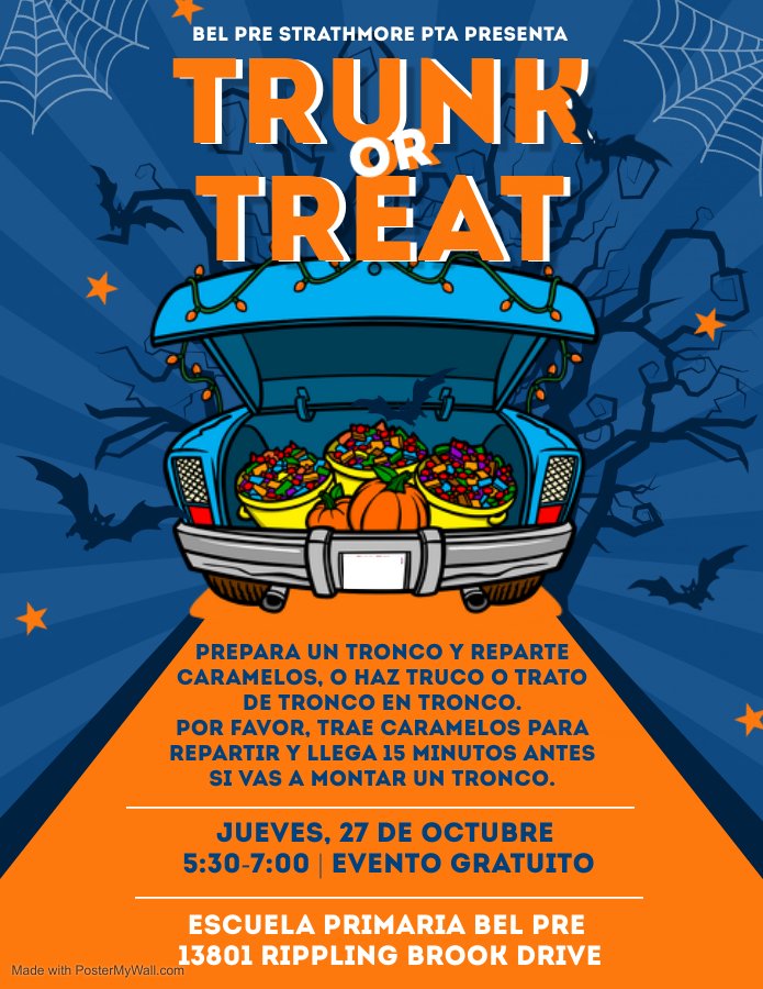 See you at Trunk or Treat! Thursday 10/27 5:30-7 pm 🎃