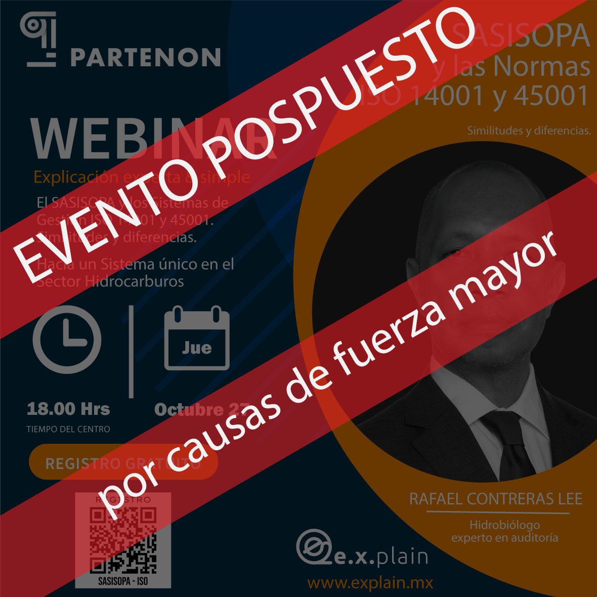 openergie's tweet photo. ⚠️Lamentamos informar que por causas de fuerza mayor, nuestro ponente ha solicitado POSPONER el WEBINAR  SASISIOPA y NORMAS ISO.  Esperamos reprogramarlo pronto. Una disculpa por favor los inconvenientes y gracias por su comprensión. https://t.co/MG92vqGlwt