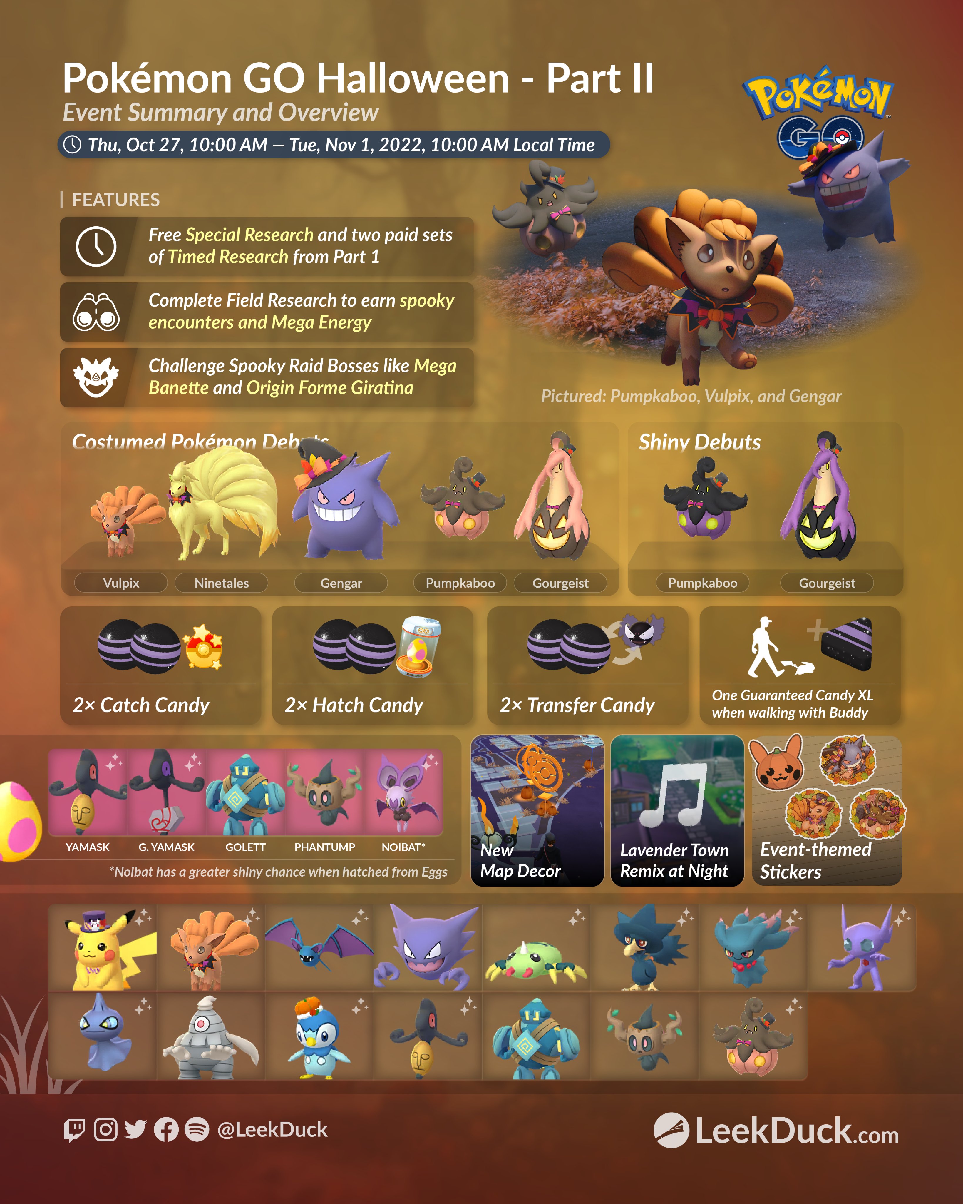Leek Duck on Twitter "Pokémon GO Halloween Part II Full Details