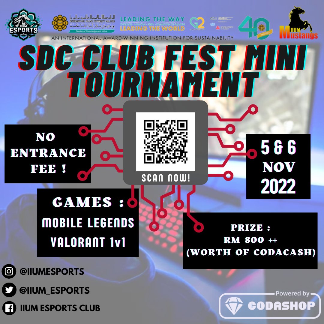 Come and join the tournament! Link for registration is here: tinyurl.com/IECMINITOUR