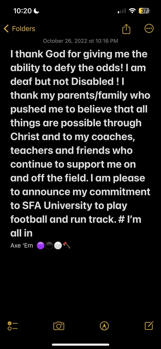 JARVISANDER_9's tweet photo. I am 110% committed to STEPHEN F. AUSTIN #AxeEm 🤍🖤💜🪓 @SFA_Football @SFASU https://t.co/CRtulcHHiO