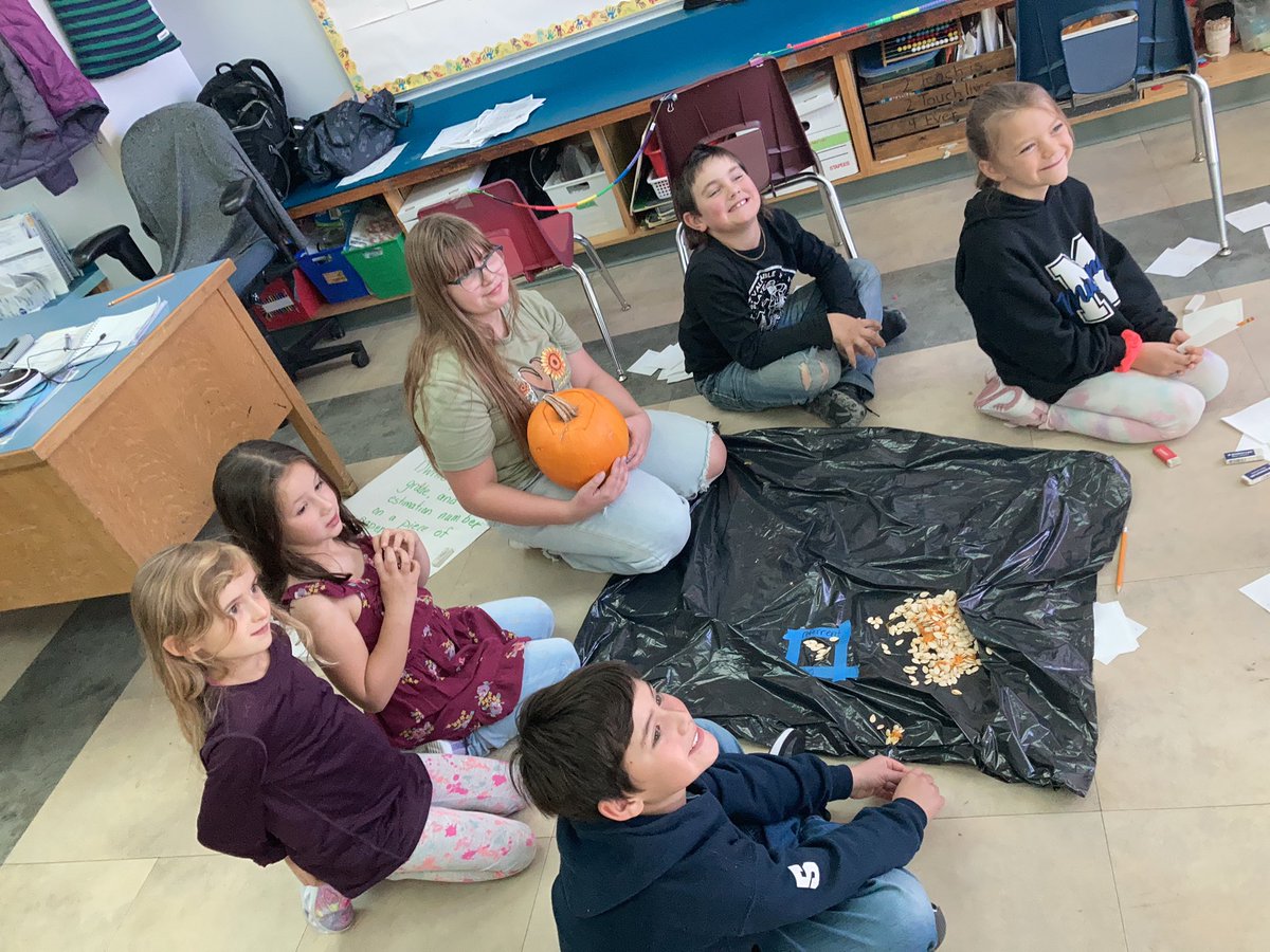 It was Pumpkin Day today! So much learning happened &amp; so many cross-curricular connections were made in an engaging way. As a little one remarked this morning, “This is SO fun, and I LOVE fun!!!” #AXele1 #AXele6 #AXele7 #AXele8