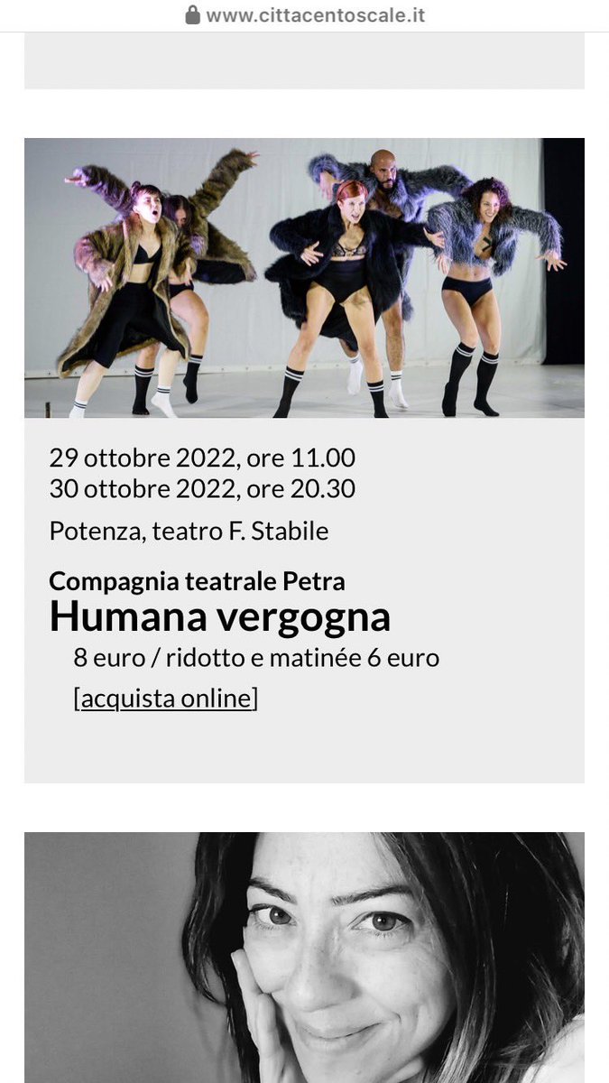 ugaugaugauga's tweet photo. 【田代絵麻、イタリア遠征🇮🇹】
俳優・田代絵麻が演劇作品『Humana vergogna（人間の恥）』ツアーに出演するため渡伊しております。✨応援宜しくお願い致します！😎

□日程

Città delle 100 scale Festival
https://t.co/TmTbUdwMwk
10/29,30 Potenza 

Festival “Segni d’infanzia” 
11/4,5 Mantova https://t.co/Jr0II7gPYn