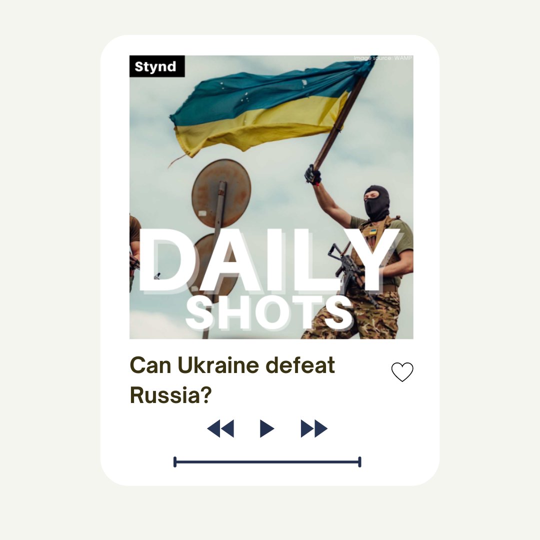 styndnews's tweet photo. Can Ukraine ever defeat Russia? Find out in the latest episode of Daily Shots by Stynd!
https://t.co/iqNyQotFqB
#EpisodeAlert #Podcast https://t.co/af8EaLeHLY