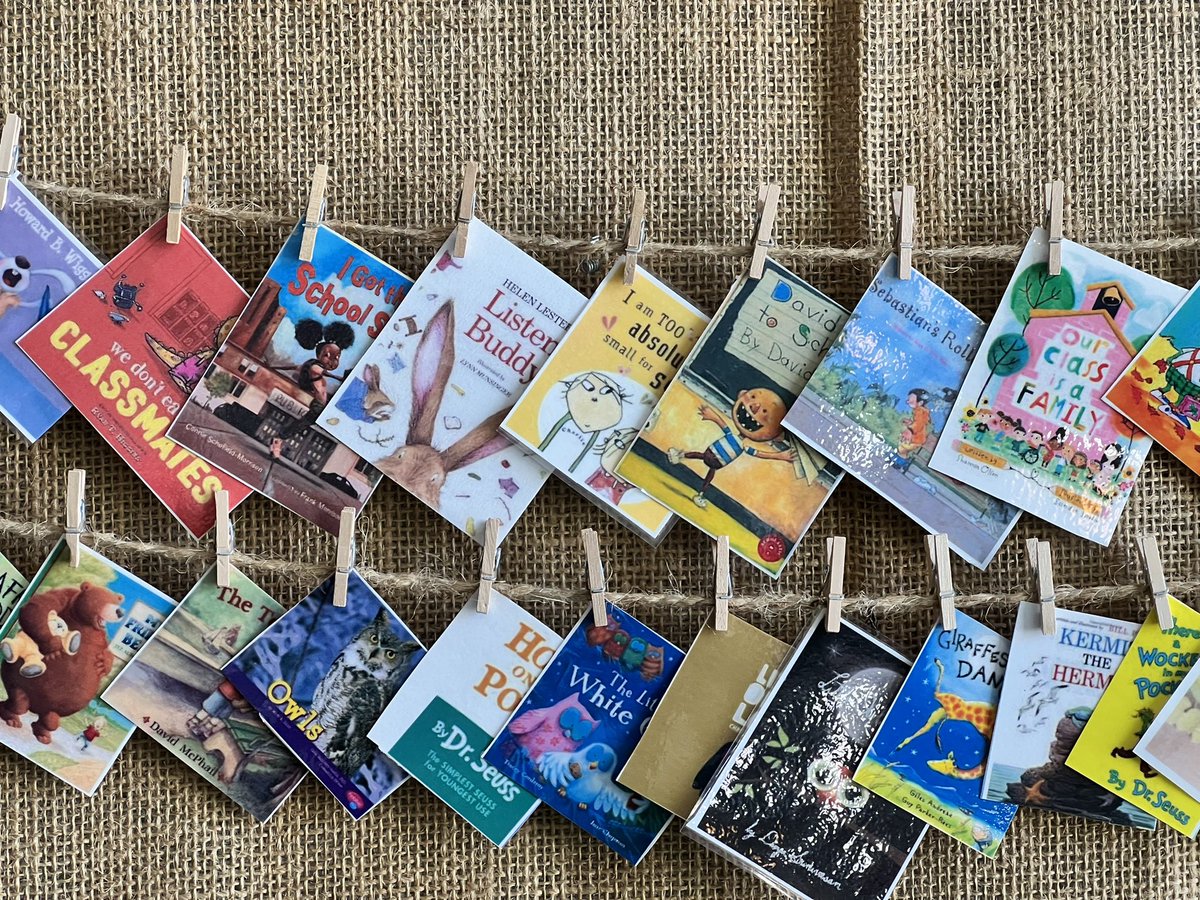 Praise is due for Ms. Bullock, K teacher at <a href="/NLRSD/">North Little Rock School District</a> Lakewood Elementary. She’s made a tiny laminated color copy of each book cover her class has read and displayed them. The time and meticulous effort this must have taken! <a href="/TraciTransforms/">Traci</a> #dedication #aboveandbeyond