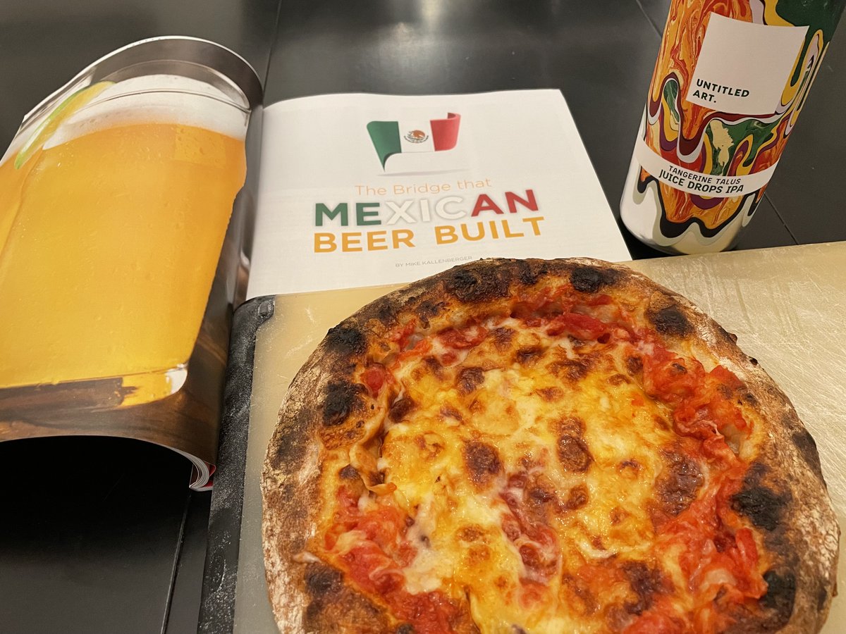 A homemade pizza, an Untitled Art beer, and an article about Mexican lagers in The New Brewer by Milwaukee's own <a href="/mkallenberger/">Mike Kallenberger</a> -- containing a thoughtful discussion about "authenticity" along with interesting facts about imports of Mexican lagers to the U.S. #WiBeerWednesday