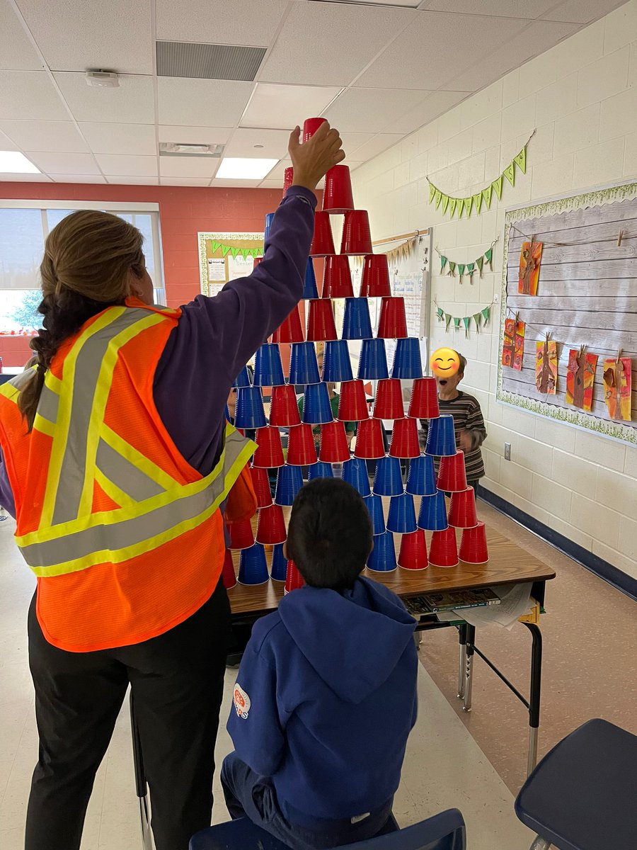 msjchilcott's tweet photo. Indoor recess = epic cup towers (thanks to @JWBMauro for the extra height on the first tower) @JWBoichPS https://t.co/IBNMifORDr