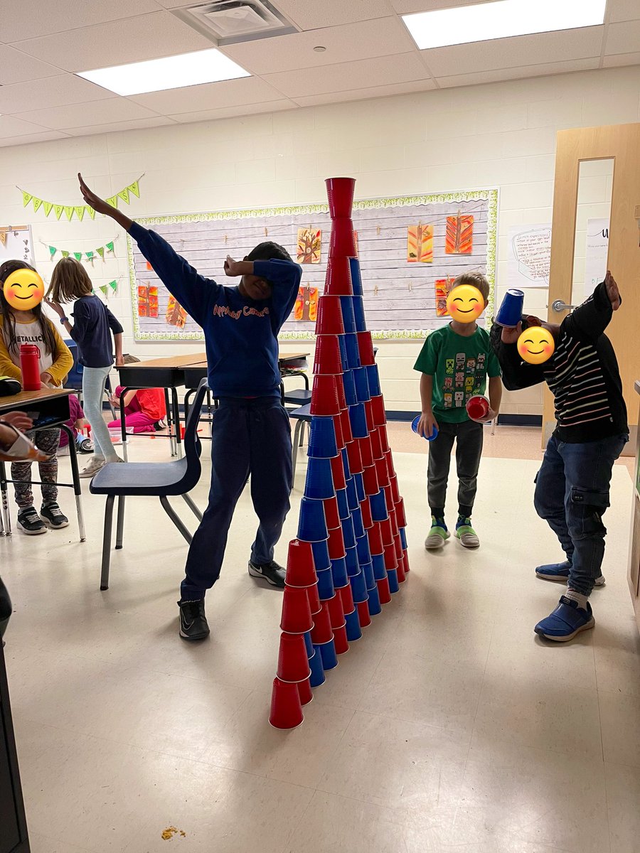 msjchilcott's tweet photo. Indoor recess = epic cup towers (thanks to @JWBMauro for the extra height on the first tower) @JWBoichPS https://t.co/IBNMifORDr