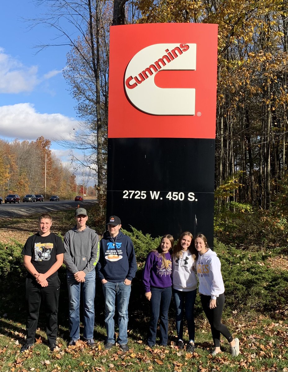 KeotaFFA's tweet photo. The Keota FFA took off for National Convention today. First two stops Umbarger Show Feeds and Cummins Mid Range Engine Plant. Bring on convention tomorrow! https://t.co/5vbqPtPS1z