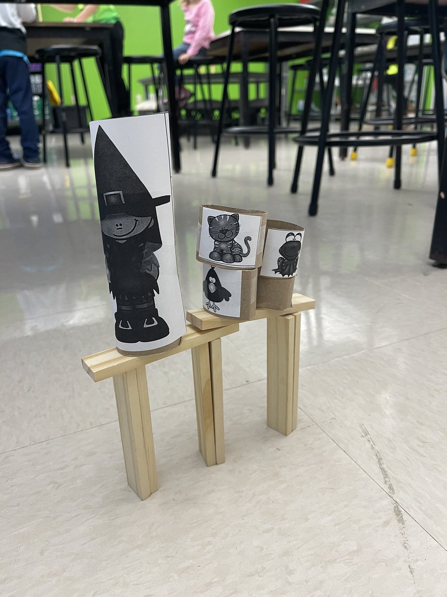 It’s been all things Fall for Kinder Ss in STEAM!  They coded Beebots on Halloween mats &amp; built new structures using <a href="/KEVAplanks/">KEVA® Planks</a> to hold the Room on the Broom characters! #Coding #Engineering #STEM #WeAreCC