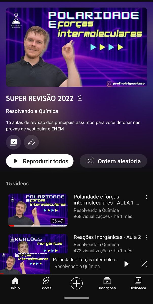 studysgh's tweet image. utilidade pública 📢
o prof rodrigo terminou hoje a playlist de revisão de química pro enem e vestibulares, ele disponibiliza no canal do telegrama os resumos da aula e lista de exercícios com gabarito tudo gratuito ❤️
