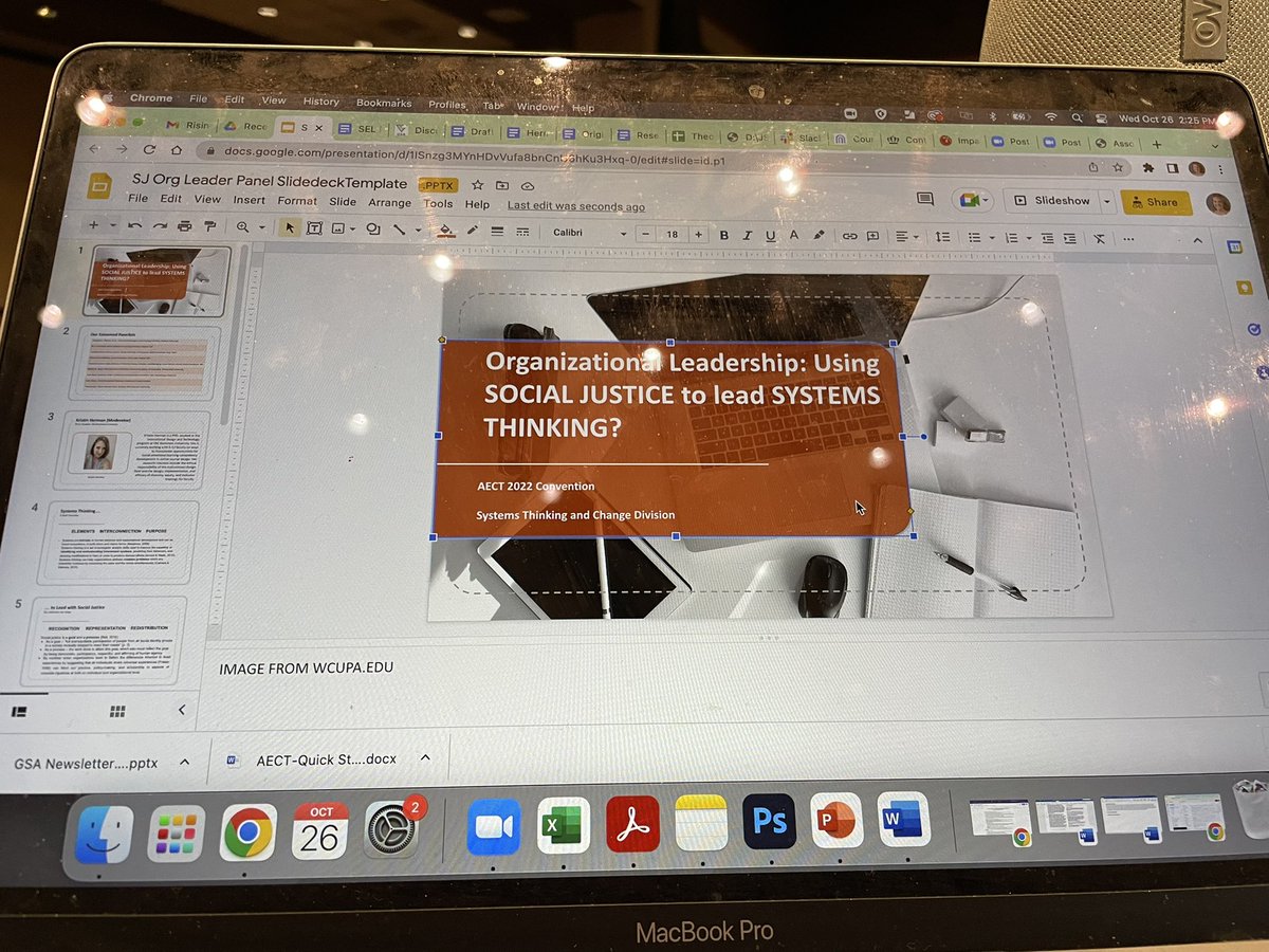 HigherEdHerm's tweet image. Thanks to a reframe from @camille_dd our panel on Using Systems Thinking to Promote Social Justice we’re leaving this #AECT22 session with a different perspective on what comes first @AECT
