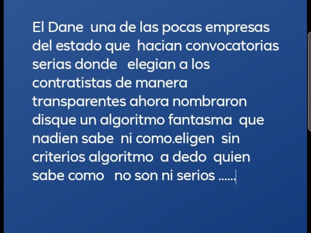 Jcksparrows's tweet photo. @DANE_Colombia podrian por favor explicarnos el supuesto algoritmo de contratación que estan implementando en algunas territoriales, el cual ha generado inconformismo en los contratistas, por no reflejar las bases de un concurso de mérito!! https://t.co/vkrKcjOXU6