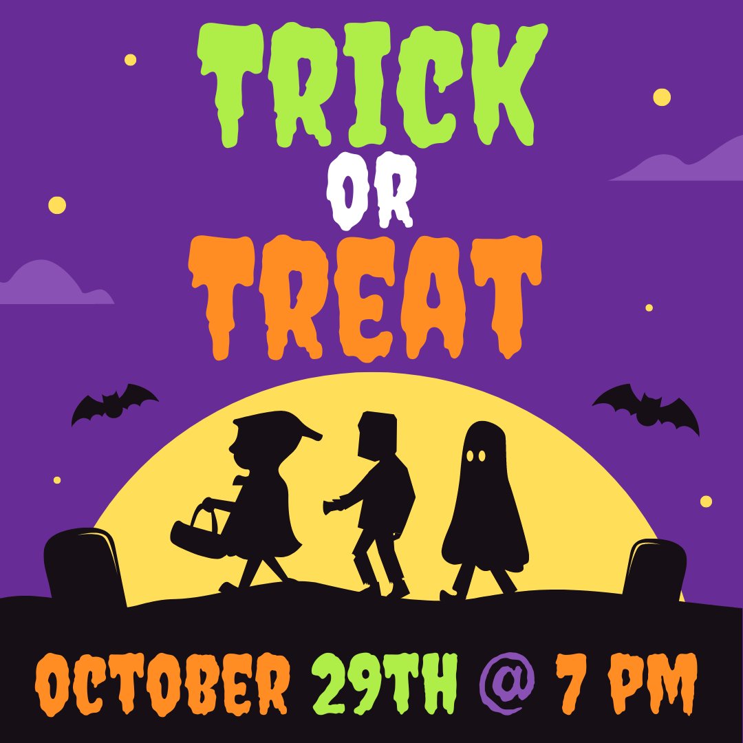 Join us at Junction West Grand Junction RV Park for a spooktacular evening!

We'll be trick-or-treating on October 29th at 7 PM so join us for some family fun!

#spookyseason #halloween #trickortreating #candy #trickortreat