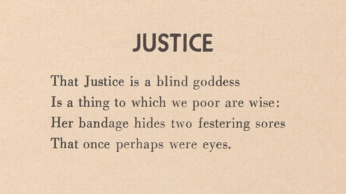 BeineckeLibrary's tweet photo. Justice

by Langston Hughes. 
LH Papers @YCAL_JWJ https://t.co/jWW6TypXqe https://t.co/uA3ruVZZ4I