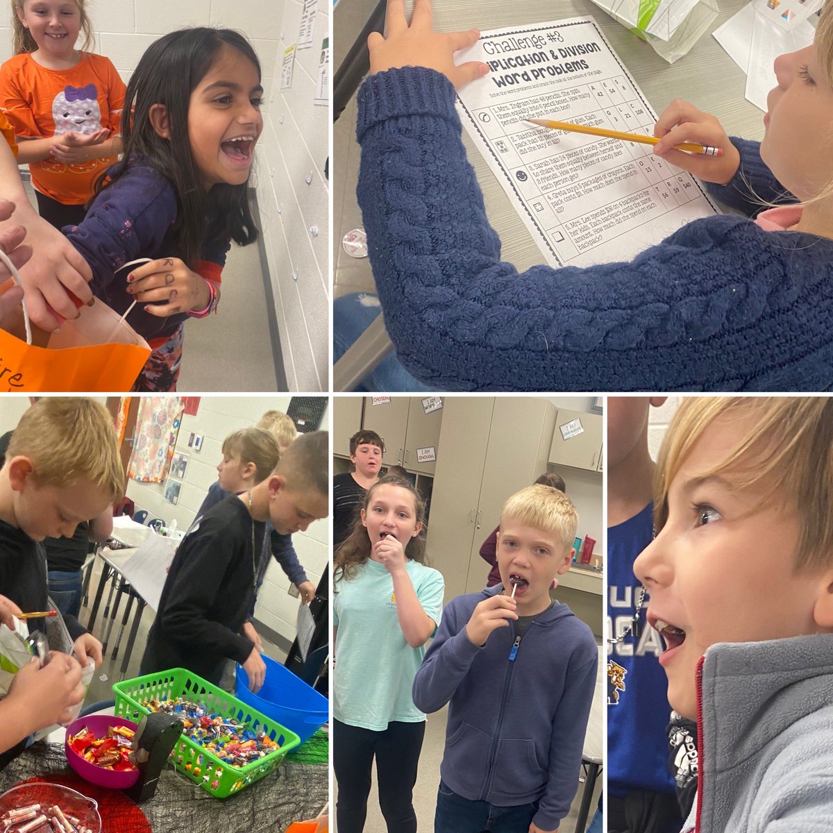 Misty Dozier NBCT - 3rd grade math (@msdozier_math) on Twitter photo Math or treat!!  Students had 3 challenges solving word problems using multiplication and division. The fourth challenge was optional (and just added fun)and their favorite…  mystery touch bags!   I hope I can foster their LOVE for math and build their confidence! Math or treat!!  Students had 3 challenges solving word problems using multiplication and division. The fourth challenge was optional (and just added fun)and their favorite…  mystery touch bags!   I hope I can foster their LOVE for math and build their confidence!