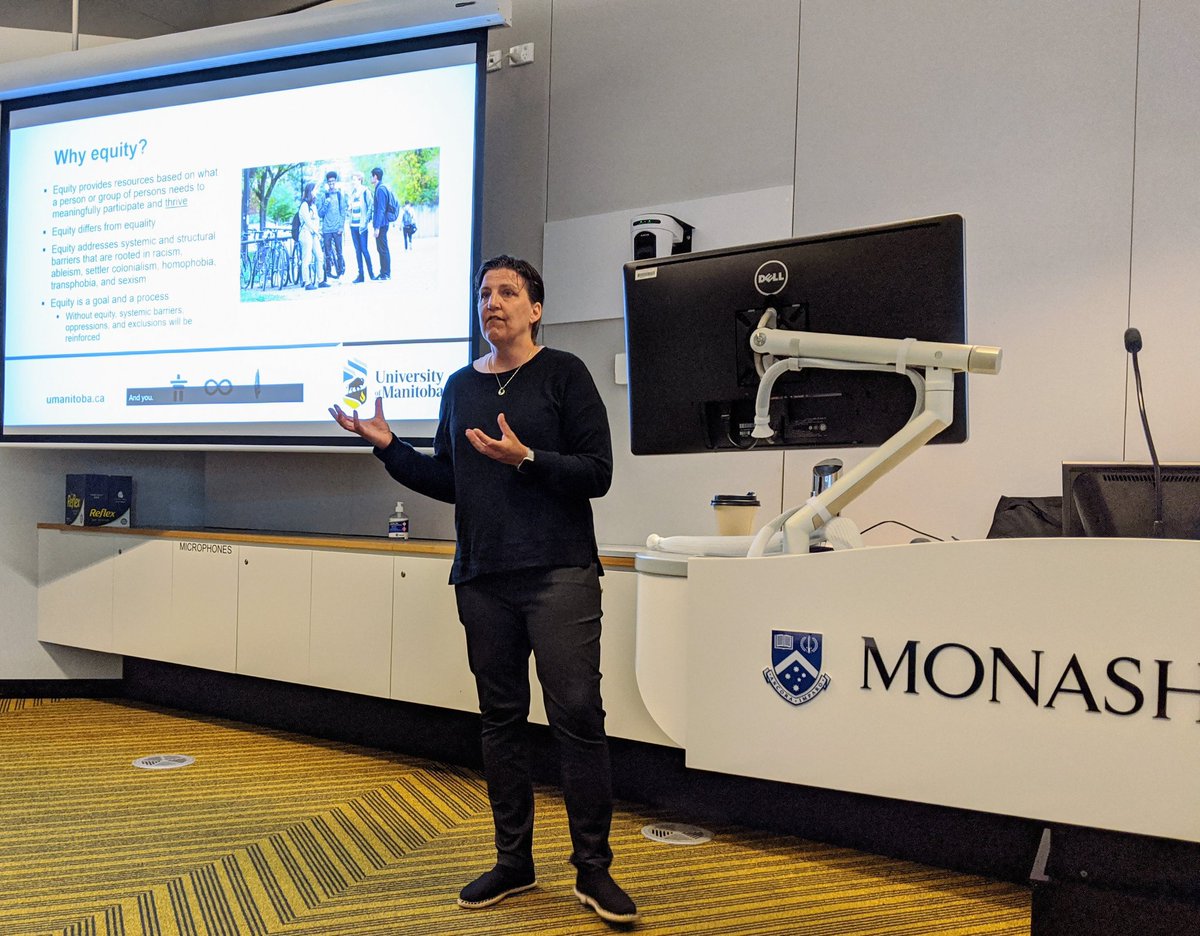 LavenderGoat's tweet photo. We are proud to host Prof Tracey Peter from @umanitoba at @MonashUni, delivering a powerful keynote on addressing historically marginalized and systematically disadvantaged groups. https://t.co/2uU0evDnxf