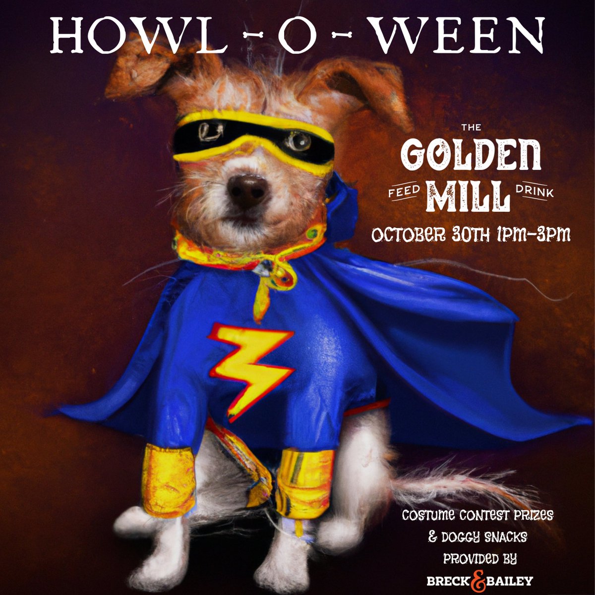 2nd Annual Howl-O-Ween Bash and Dog Costume Contest @The Golden Mill facebook.com/events/5577549… #denverdogs  #howloween #Denver #goldencolorado #thegoldenmill #breckandbailey