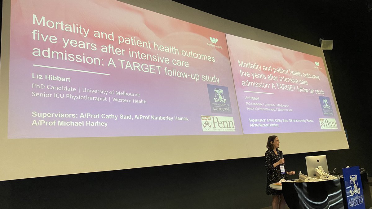 dtruongPT's tweet photo. Looking forward to seeing Liz Hibbert’s @LizzyHib important work into long term outcomes for ICU survivors! @PhysioUnimelb #MSHS #MSHSReconnect2022 https://t.co/M5qcJ1A3ZA