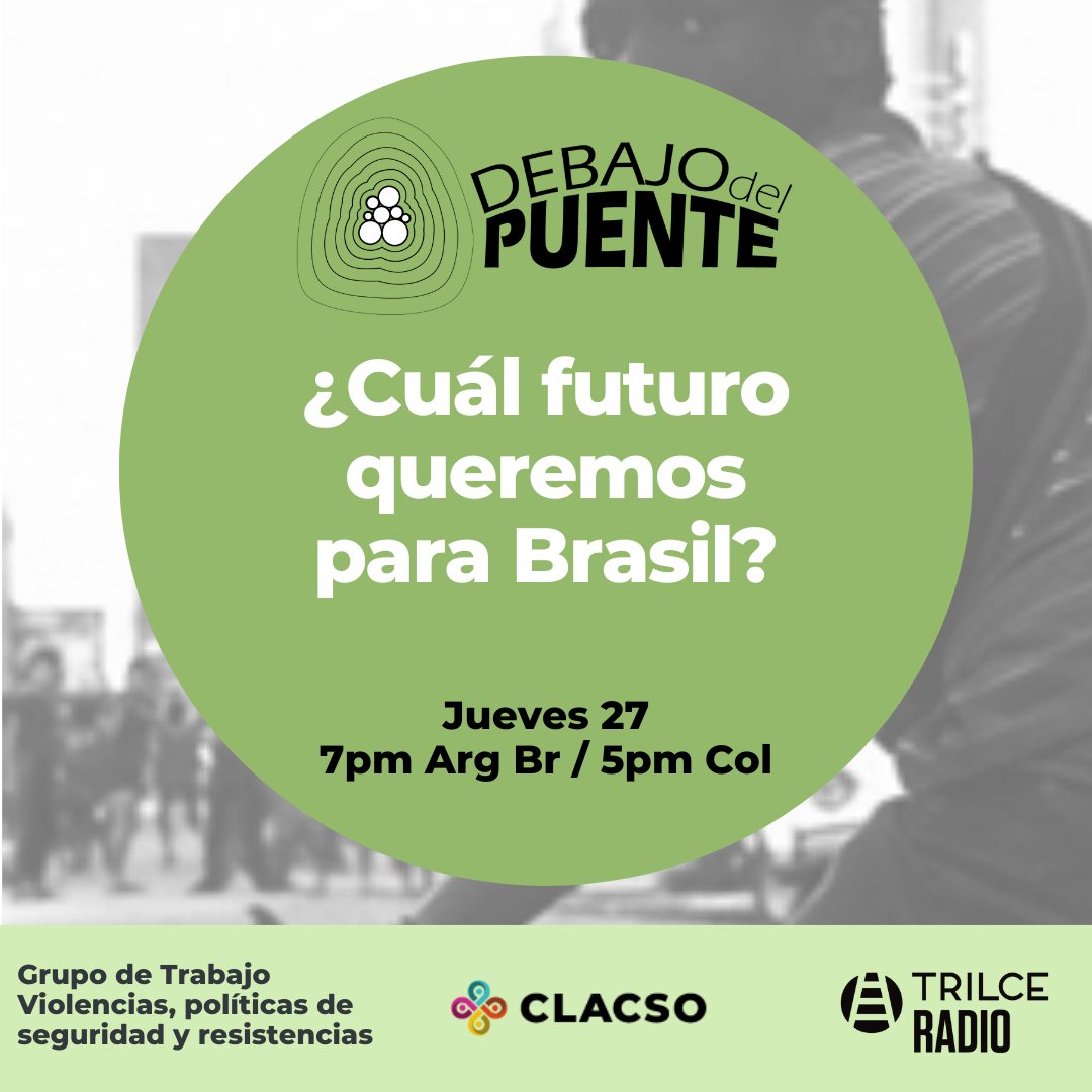 Mañana en <a href="/DebajoPuente/">Debajo Del Puente</a> ponen la mirada sobre la actualidad de #Brasil para las elecciones del domingo 30. 
Con <a href="/ICarolinaDuque/">Carolina Duque</a>, <a href="/GoncalvesSaires/">Suelen Aires Gonçalves</a>, Litícia Maria Schabbach, <a href="/ligiamorimad/">ligia madeira</a> y Paulo Perez. 
👉 app.trilceradio.com.ar/#!/