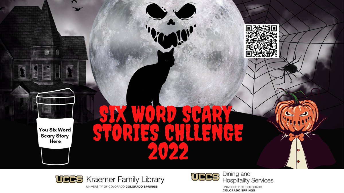 uccslibrary's tweet photo. Wanted to submit more than one story, but couldn't? The form has been updated. Please try again! @uccslibrary is now partnering up with the Dining and Hospitality Services to publish your Six Word Scary Stories! All Stories will be printed on coffee sleeves used at coffee shops! https://t.co/9P4C0pu6Os