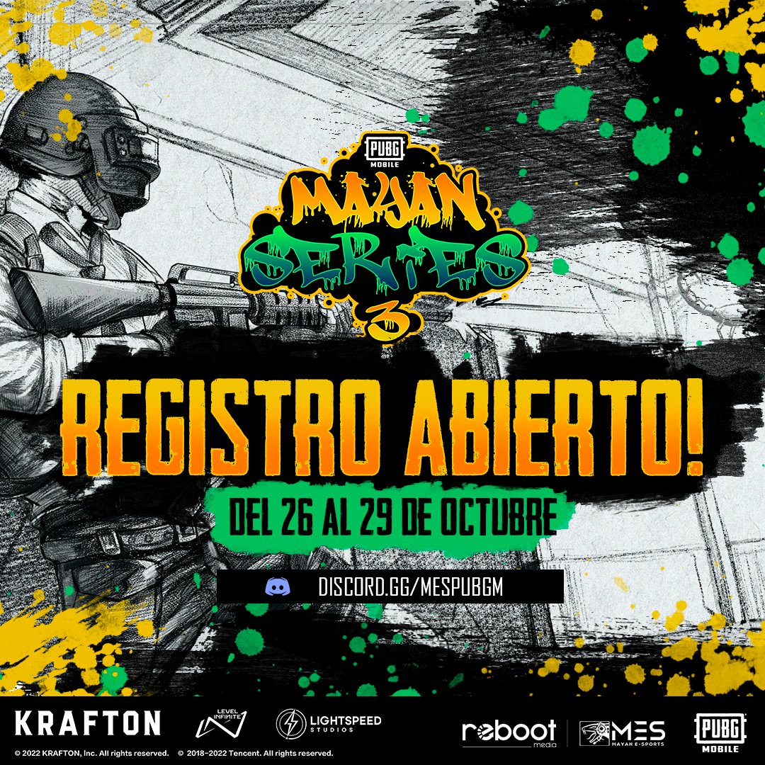 MayanSeries's tweet photo. 📣 ¡Ya puedes registrar a tu equipo a la segunda semana y no quedarte fuera de PUBGM Mayan Series! #PUBGMOBILE #PMS3 #mayanesports

🤙 Hazlo ahora directo en este link https://t.co/ThISvGGJVv https://t.co/Un0lzxR3e5