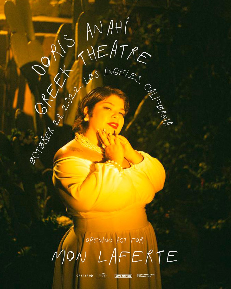 I was about ready to step away for the rest of the year and run away to Mexico, then this plot twist happened 🥹 I’m opening up for @monlaferte at The Greek here at home in LA this Friday!!!! Thank you angels, guides, ancestors for the biggest show of my life (so far) 🥲