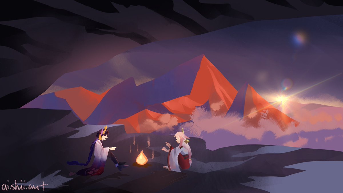 camping 🔥 #genshinimpact #yaemiko #RaidenShogun  #原神 #RaidenEi