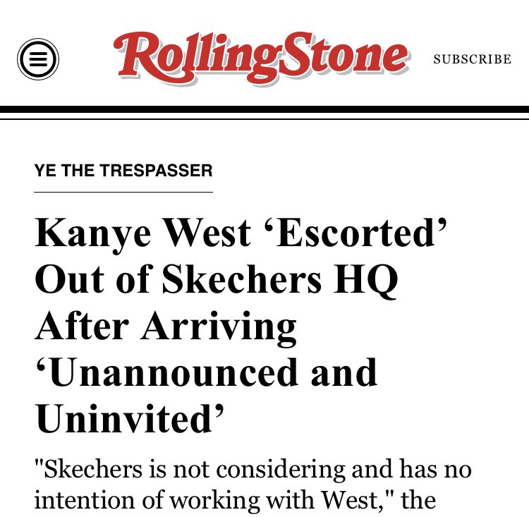 Next week: Kanye escorted out of Smart N Final for not being smart and that’s final