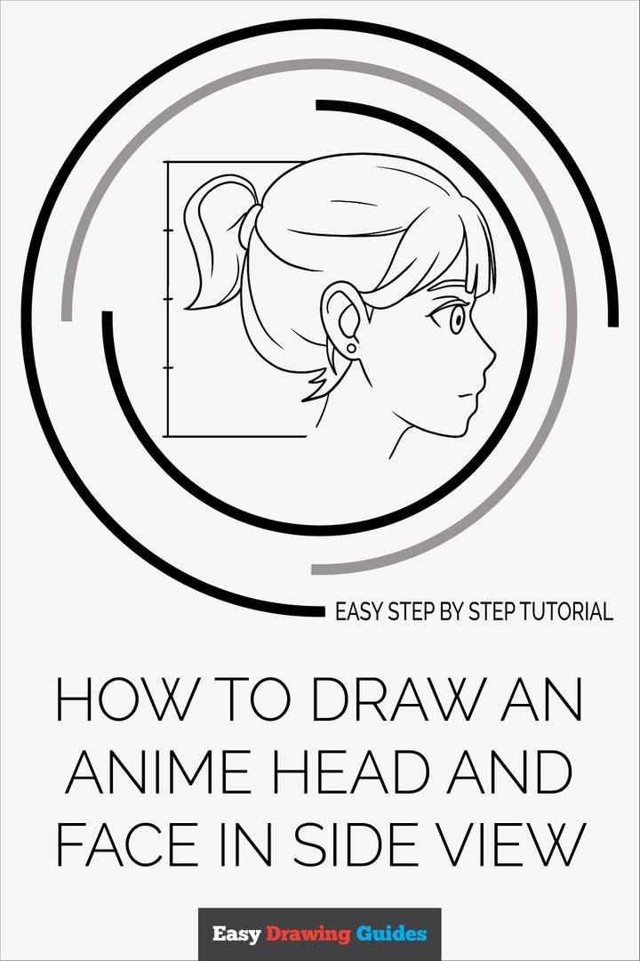 how to draw a anime face side view