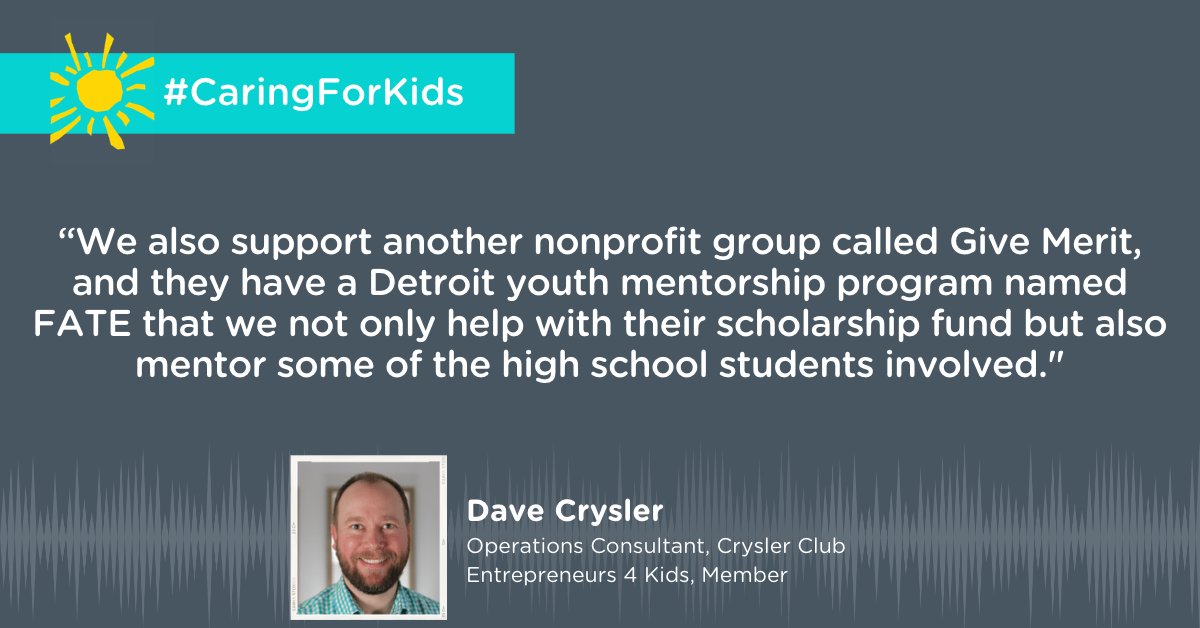 Children's Foundation (@childrensfndn) on Twitter photo Host <a href="/LarryBurns/">Lawrence J. Burns</a> asks <a href="/DavidCrysler/">David Crysler</a> what things E4K has done to teach Detroit youth about being an entrepreneur. Listen to #CaringforKids on <a href="/wjrradio/">WJR 760am</a> now to learn about their involvement with the youth development program <a href="/MERITGoodness/">Merit</a>. Host <a href="/LarryBurns/">Lawrence J. Burns</a> asks <a href="/DavidCrysler/">David Crysler</a> what things E4K has done to teach Detroit youth about being an entrepreneur. Listen to #CaringforKids on <a href="/wjrradio/">WJR 760am</a> now to learn about their involvement with the youth development program <a href="/MERITGoodness/">Merit</a>.