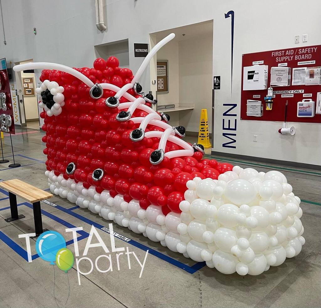 TotalParty's tweet photo. Ever have one of those days where you can only find one shoe? 
#sneaker #amazon #amazonshoes #mindyourstep #totalparty #njballoons https://t.co/dehrRxx2UP https://t.co/ZMoPnIgYT6