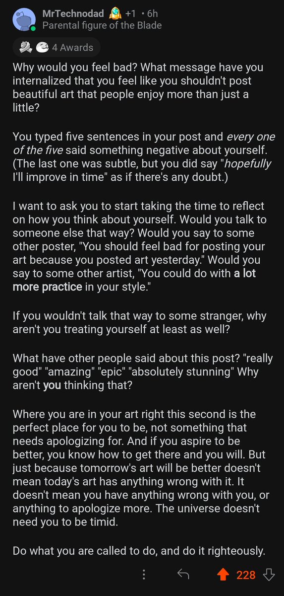 Technodad message to artists :)