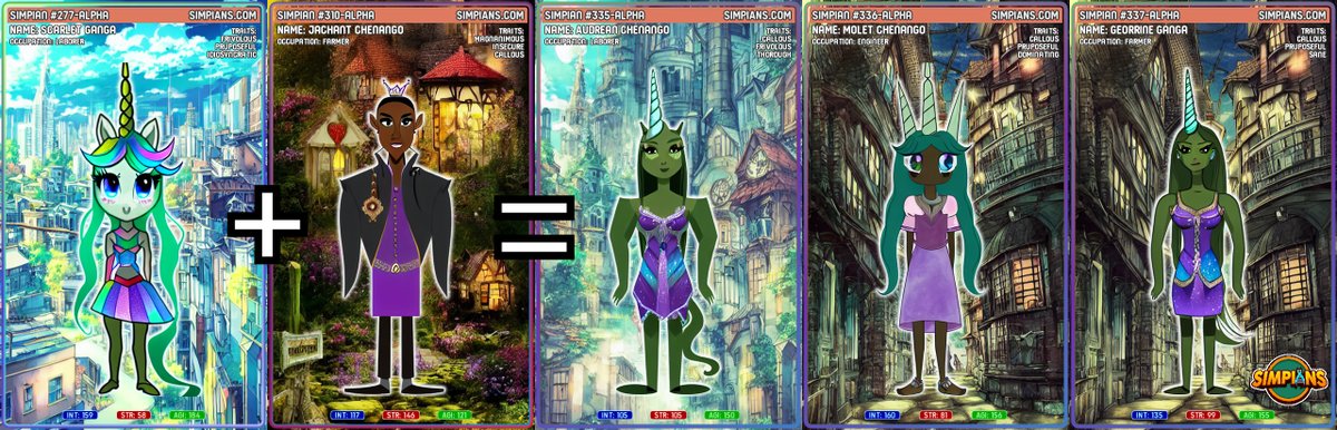SimpiansNFT's tweet photo. What would the kids of a #royal #humanoid and a #javadian #unicorn look like? #simpians #breedinggame #dynamicNFT #solanaNFT #stablediffusion #indiegame #BetaSignups #alpha #playtoenjoy #AIart https://t.co/yBK6bJN7jV