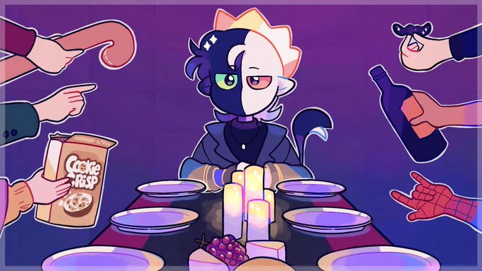 @ranbooart Hi hello, I'm Cheeky! I do the occasional fanart with bright colors to boot, tysm for the share! <3 
