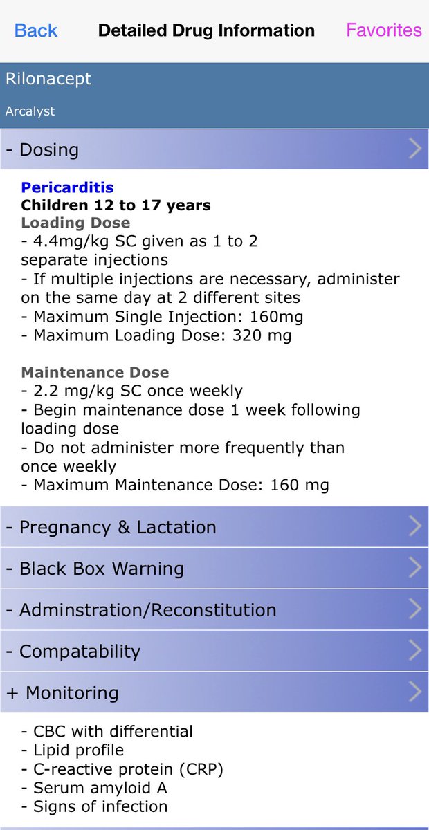 ApoThera's tweet photo. #Rilonacept (Arcalyst) Pediatrics Dosing & Monitoring for #Pericarditis
#pedsTwitter #RheumTwitter #MedTwitter #CardioTwitter #PharmaTwitter #biotech
#PedsInCrisis @Regeneron #pedsICU https://t.co/ahCo9VyuQ8